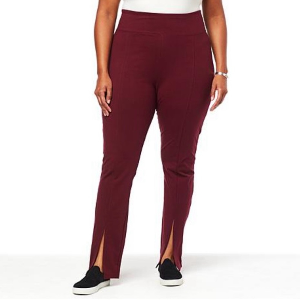 NWT Laila Ali slit front legging - size 2X - maroon